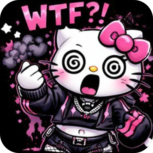 🫥 Стикер «EMO KITTY» для Telegram