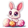 🐰 Эмодзи «Розовые буквы и иконки к Пасхе, русские и английские» для Telegram