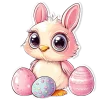 🐥 Эмодзи «Розовые буквы и иконки к Пасхе, русские и английские» для Telegram