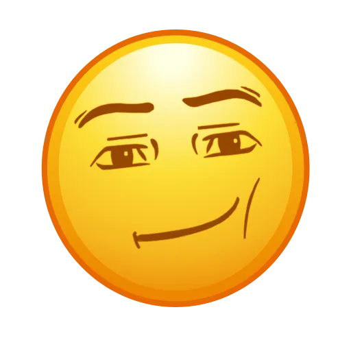 Стикер 39 😐 Edited Emojis - нестандартные эмодзи