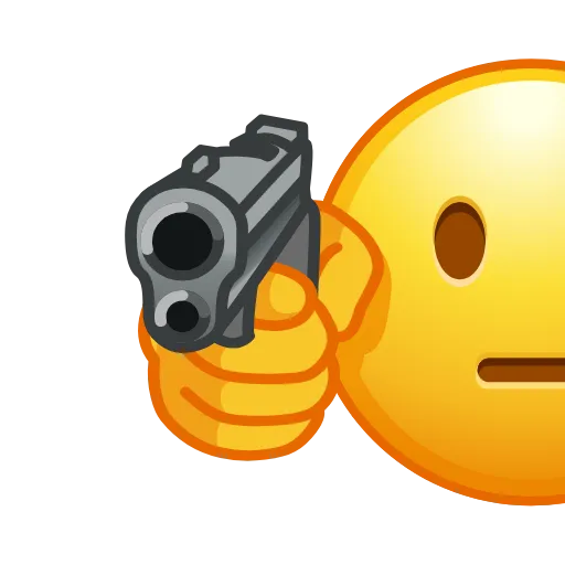 Стикер 46 😐 Edited Emojis - нестандартные эмодзи