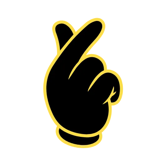 👐 Эмодзи «Elastic Letters Black» для Telegram