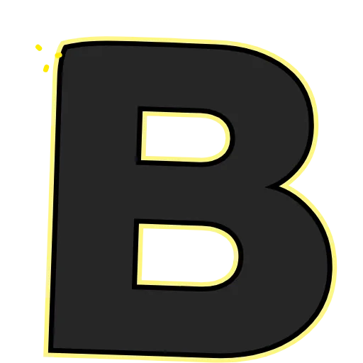 🥉 Эмодзи «Elastic Letters Black» для Telegram