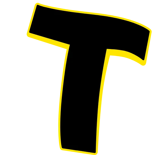 🚽 Эмодзи «Elastic Letters Black» для Telegram