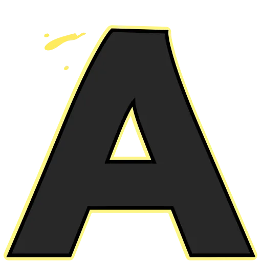 Стикерпак Elastic Letters Black для Telegram