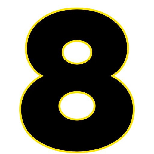 8️⃣ Эмодзи «Elastic Letters Black» для Telegram
