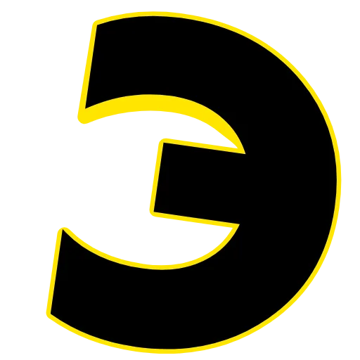 😗 Эмодзи «Elastic Letters Black» для Telegram