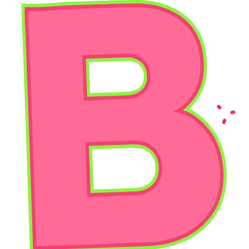 Стикер 3 Elastic Letters Pink
