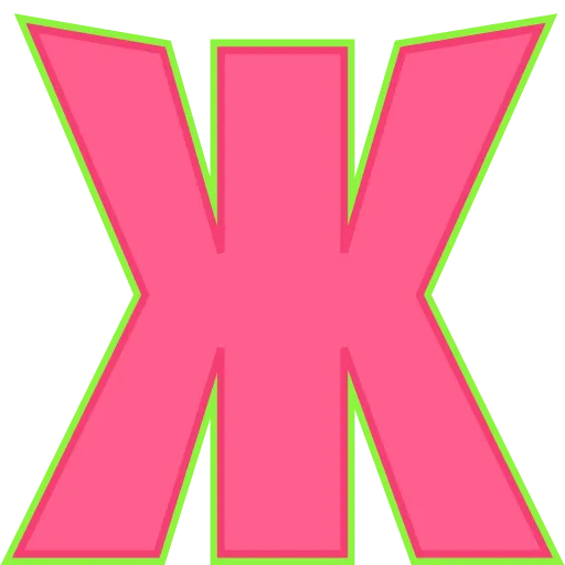 Стикер 8 Elastic Letters Pink