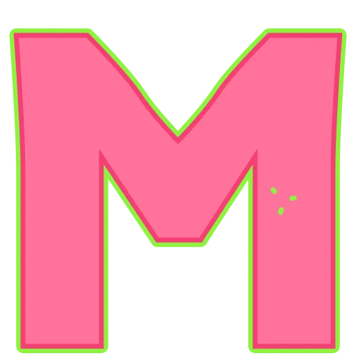 Стикер 14 Elastic Letters Pink