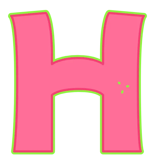 Стикер 15 Elastic Letters Pink