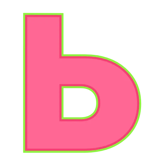 Стикер 30 Elastic Letters Pink