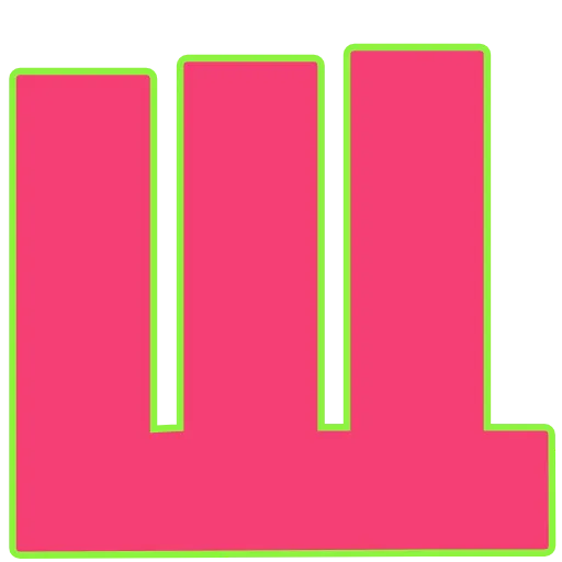 Стикер 27 Elastic Letters Pink