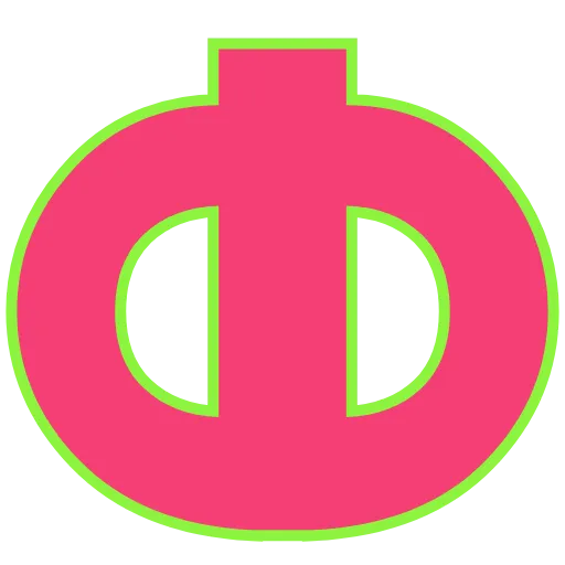 Стикер 22 Elastic Letters Pink