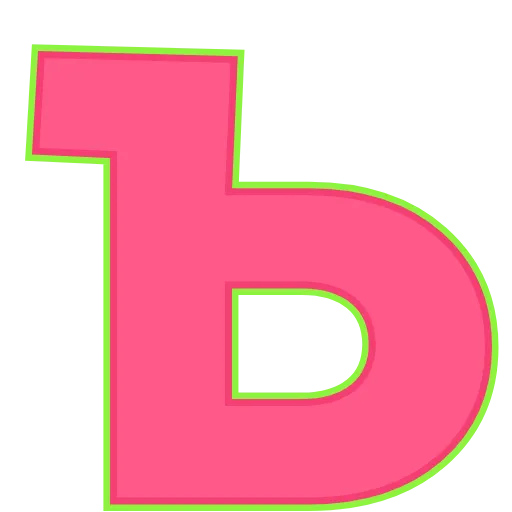 Стикер 28 Elastic Letters Pink