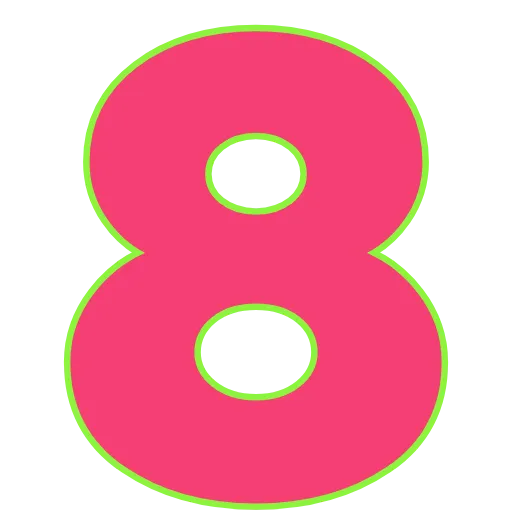 Стикер 42 Elastic Letters Pink