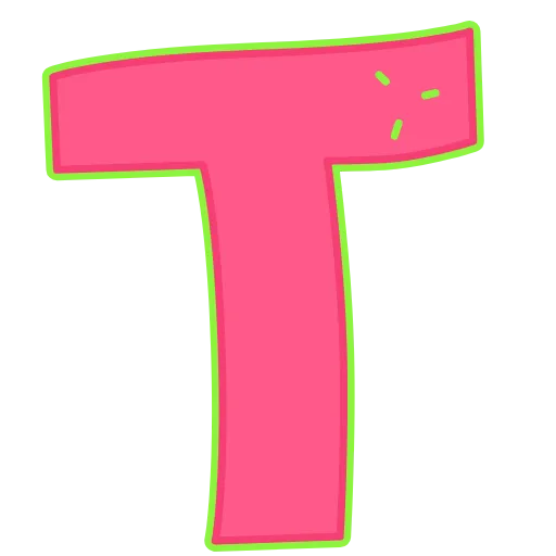 Стикер 20 Elastic Letters Pink