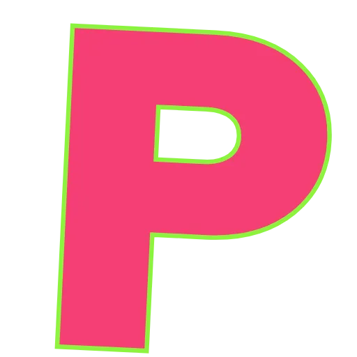 Стикер 18 Elastic Letters Pink