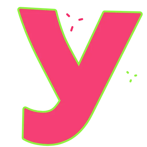 Стикер 21 Elastic Letters Pink
