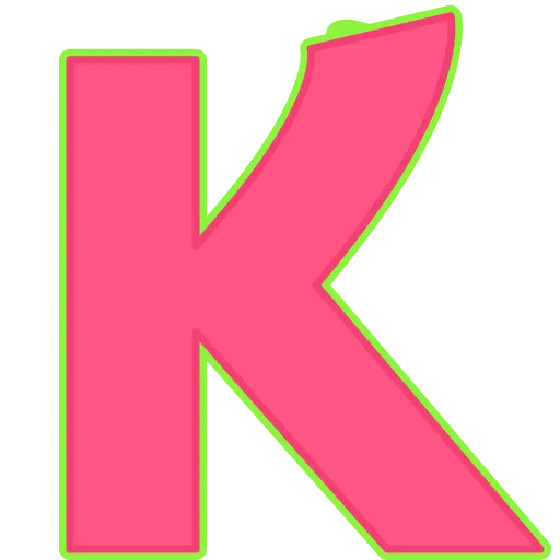 Стикер 12 Elastic Letters Pink