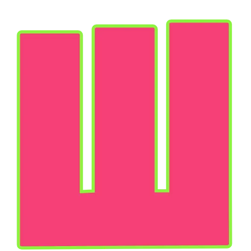 Стикер 26 Elastic Letters Pink