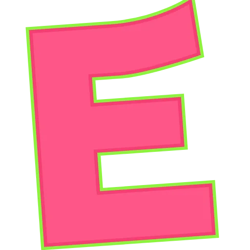 Стикер 6 Elastic Letters Pink
