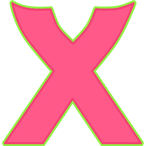 Стикер 23 Elastic Letters Pink