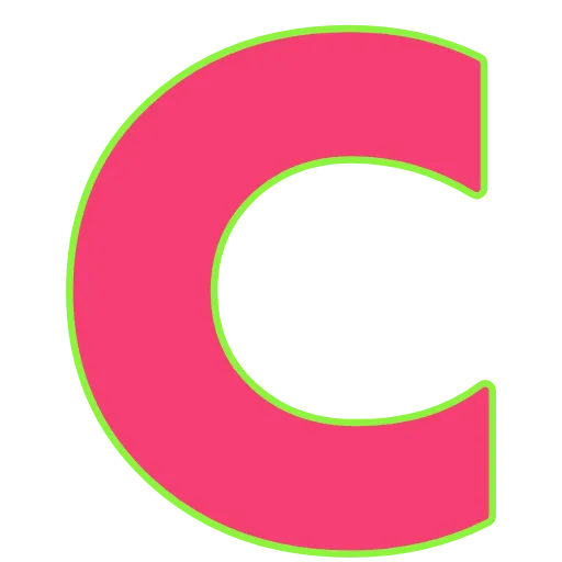 Стикер 19 Elastic Letters Pink