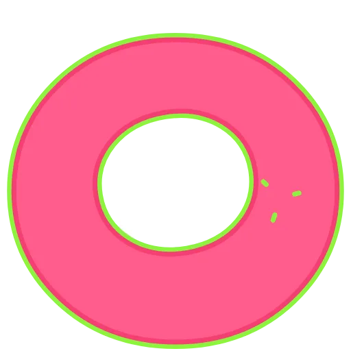 Стикер 16 Elastic Letters Pink