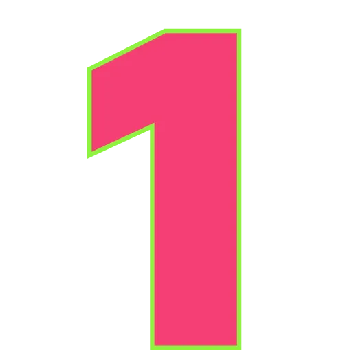 Стикер 35 Elastic Letters Pink
