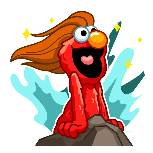 Стикер 13 Elmo Sesame