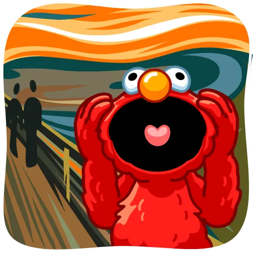 Стикер 4 Elmo Sesame