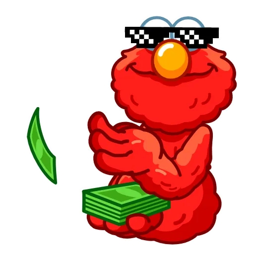Стикер 18 Elmo Sesame