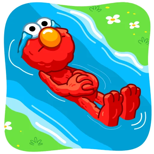 Стикер 20 Elmo Sesame