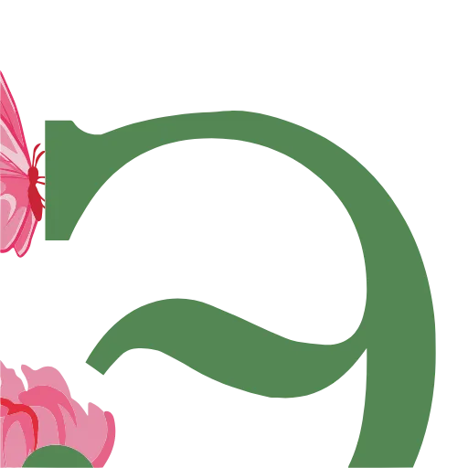🌸 Эмодзи «Зелёные векторные буквы, иконки» для Telegram
