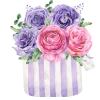 💐 Эмодзи «Весенние буквы, цветы» для Telegram