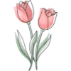 🌷 Эмодзи «Весенние буквы, цветы» для Telegram