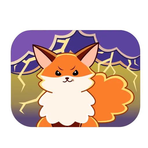 Стикер 9 Red Fox