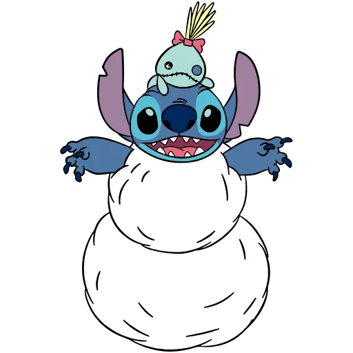 Стикер 18 Stitch Xmas