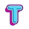 😊 Эмодзи «Синие буквы с обводкой» для Telegram