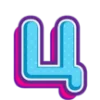 😊 Эмодзи «Синие буквы с обводкой» для Telegram