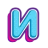 😊 Эмодзи «Синие буквы с обводкой» для Telegram