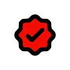 😊 Эмодзи «Черные буквы на красном фоне» для Telegram