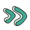 ⏩ Эмодзи «Буквы розово-зелёные» для Telegram