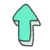 ⬆️ Эмодзи «Буквы розово-зелёные» для Telegram