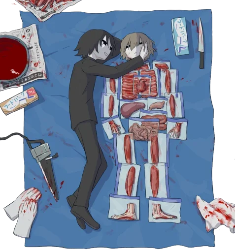 ☠ Стикер «Ero guro (Gore)» для Telegram