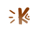 🌺 Эмодзи «Коричневые буквы в стиле дерева, этнические иконки» для Telegram