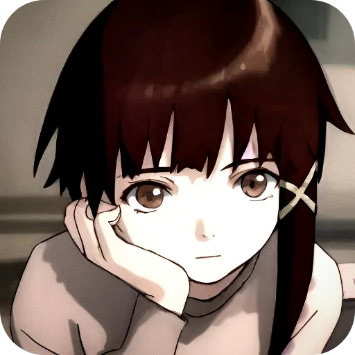 😞 Стикер «Lain Iwakura» для Telegram