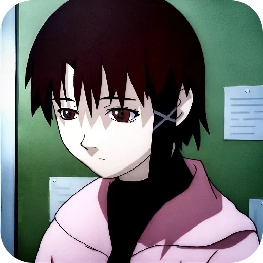 😞 Стикер «Lain Iwakura» для Telegram