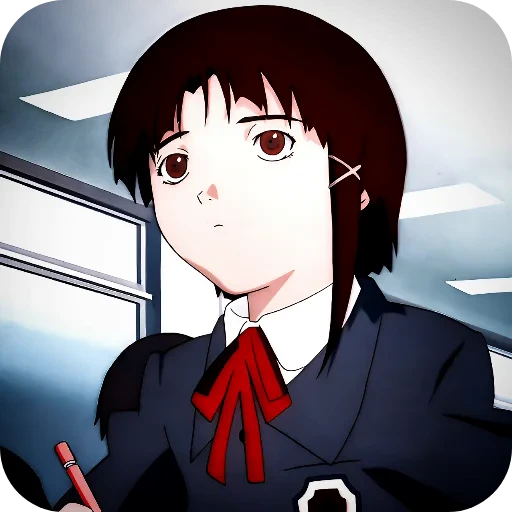 😞 Стикер «Lain Iwakura» для Telegram
